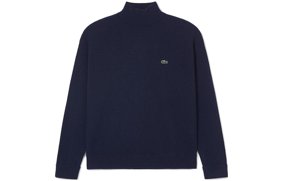 Order (Women) LACOSTE  High-Neck Knitted Sweater Navy Blue Casual Style AF9542-166