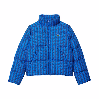(Women) LACOSTE High-Neck Logo Zip Jacket Blue BF5834-NJI