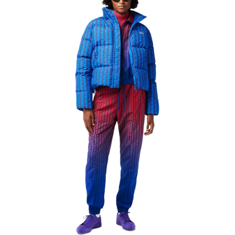 (Women) LACOSTE  High-Neck Logo Zip Jacket Blue BF5834-NJI 圖 4