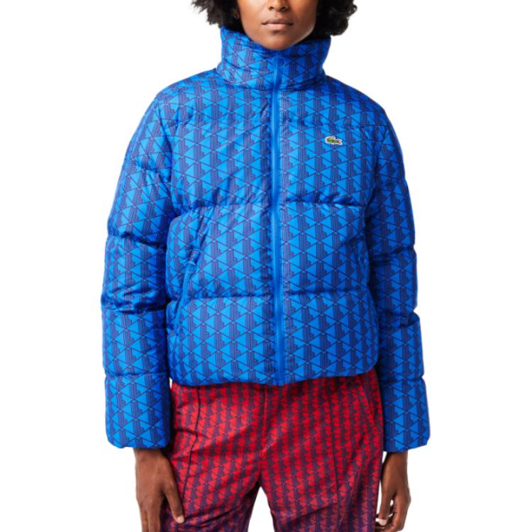 (Women) LACOSTE  High-Neck Logo Zip Jacket Blue BF5834-NJI 圖 5