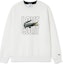 Buy (Women) LACOSTE Ivory Pullover Sweatshirt with Letter and Smiley Face Design. SH9230-70V