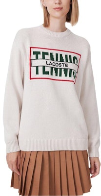 (W) Lacoste Sweater Lengan Panjang Off-White Pullover. AF0641-R1T Shop (W) Lacoste Sweater Lengan Panjang Off-White Pullover. AF0641-R1T