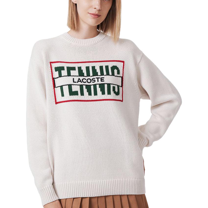 Purchase (W) Lacoste Sweater Lengan Panjang Off-White Pullover. AF0641-R1T