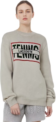 (W) Lacoste Sweater Lengan Panjang Off-White Pullover. AF0641-R1T Sizing (W) Lacoste Sweater Lengan Panjang Off-White Pullover. AF0641-R1T