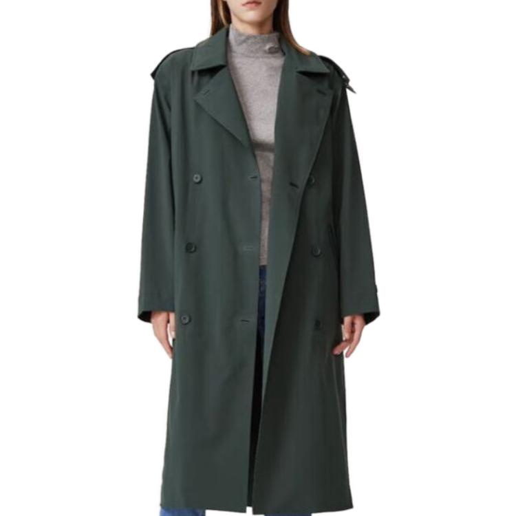 Lookbook (W) LACOSTE连帽长款风衣纯色-墨绿色 BF4478-R89