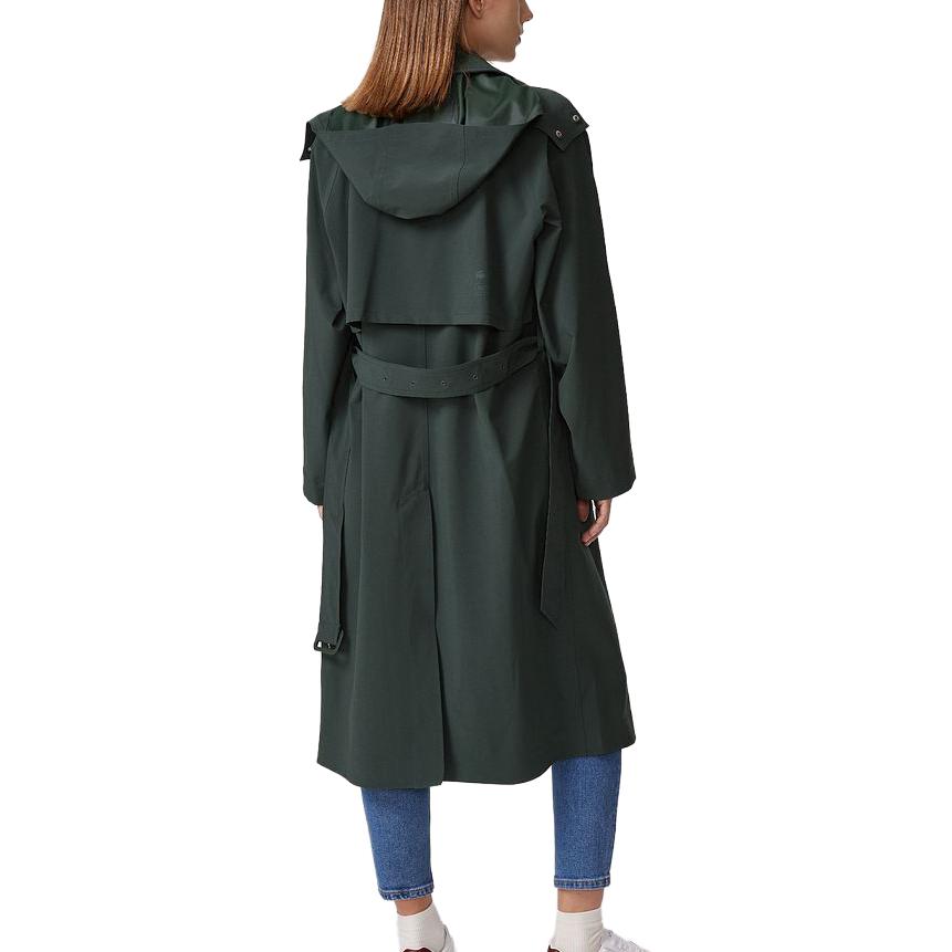 Shop (W) LACOSTE连帽长款风衣纯色-墨绿色 BF4478-R89