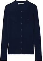 Order (W) LACOSTE 深藍動物紋針織開襟毛衣 AF2560-166