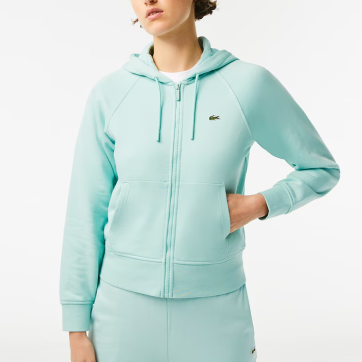 (Women) LACOSTE  Mint Green Hooded Raglan Sleeve Jacket SF9213-LGF 圖 3