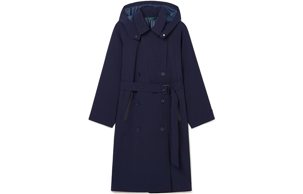 (Women) LACOSTE  Navy Blue Hooded Windbreaker Jacket FW23 Casual Fashion. BF0062-166 圖 2