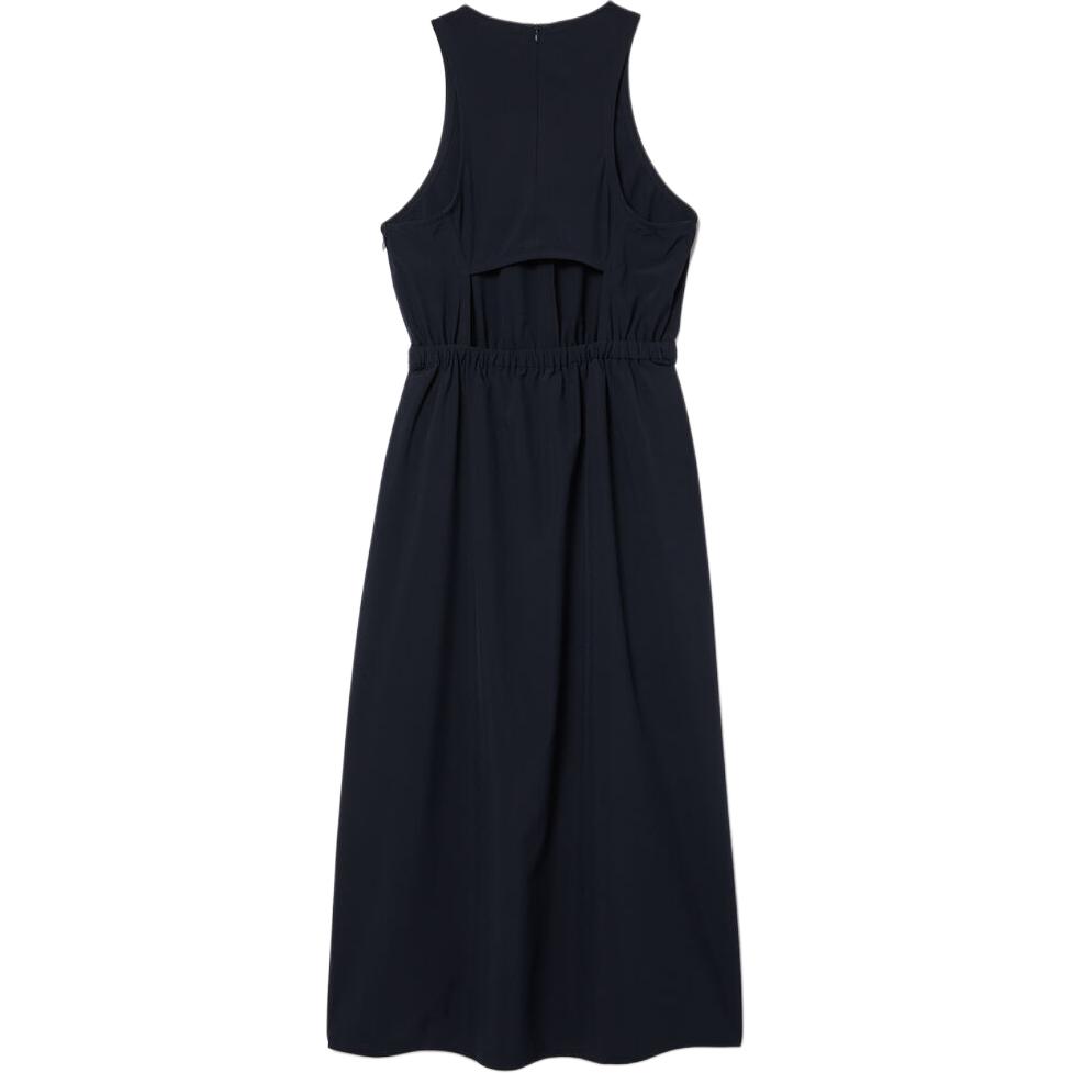 Lookbook (Women) Lacoste  Navy Blue Sleeveless Backless Mid-Length Dress. EF6920-HDE