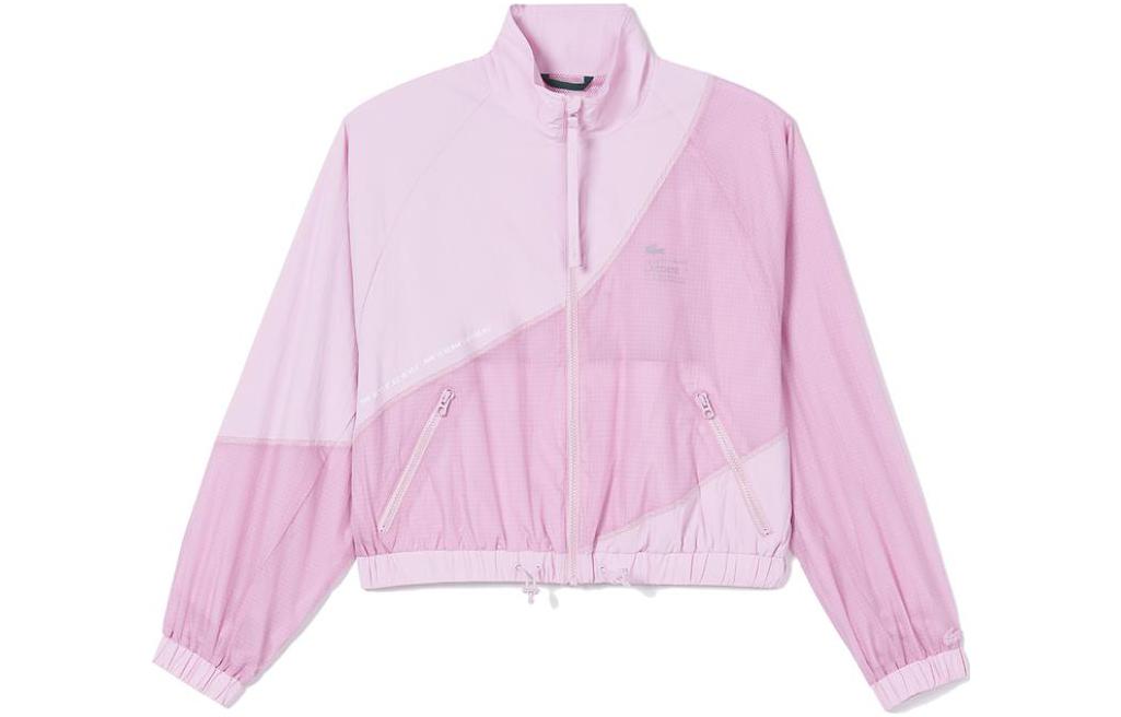 (Women) LACOSTE  Pink Solid Letter Print Long Sleeve Jacket BF0029-Z4H