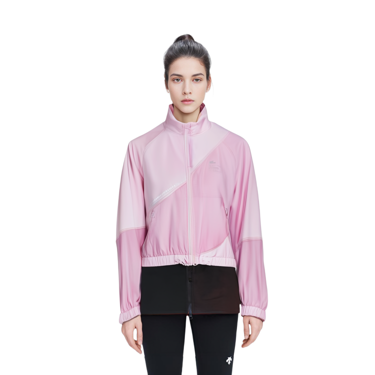 Sizing (Women) LACOSTE  Pink Solid Letter Print Long Sleeve Jacket BF0029-Z4H