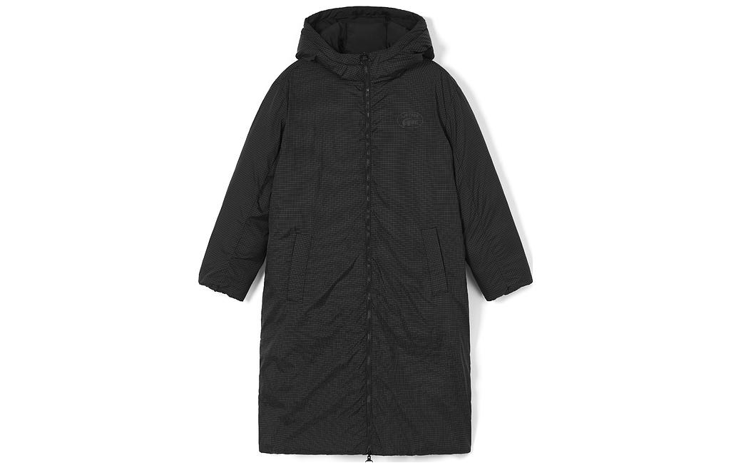 Order (W) LACOSTE Jaket Katun Longgar Panjang Sedang Reversible - Hitam BF4461-031