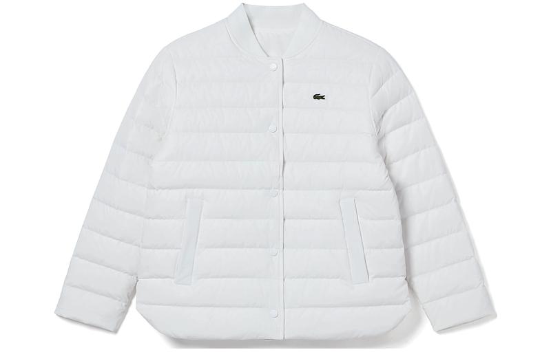 Order (W) LACOSTE Jaket Baseball Reversible Warna Solid dengan Kerah Down. BF9337