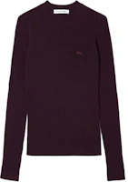 Order (W) Lacoste 紅酒色圓領長袖毛衣 AF2576-BZD