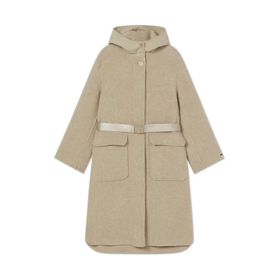 (Women) LACOSTE Solid Color Hooded Coat Jacket Single-Breasted BF4503