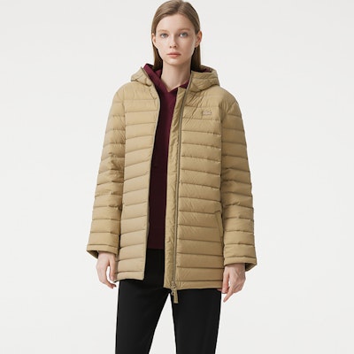 (W) LACOSTE Hoodie Jaket Katun Warna Polos Beige. BF8543-CB8 Purchase (W) LACOSTE Hoodie Jaket Katun Warna Polos Beige. BF8543-CB8