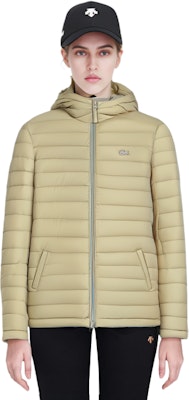 (W) LACOSTE Hoodie Jaket Katun Warna Polos Beige. BF8543-CB8 Details for (W) LACOSTE Hoodie Jaket Katun Warna Polos Beige. BF8543-CB8