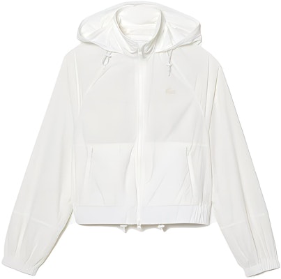 (W) ラコステ 無地 長袖 フーディージャケット グレー ホワイト. BF5857-70V Buy (W) ラコステ 無地 長袖 フーディージャケット グレー ホワイト. BF5857-70V