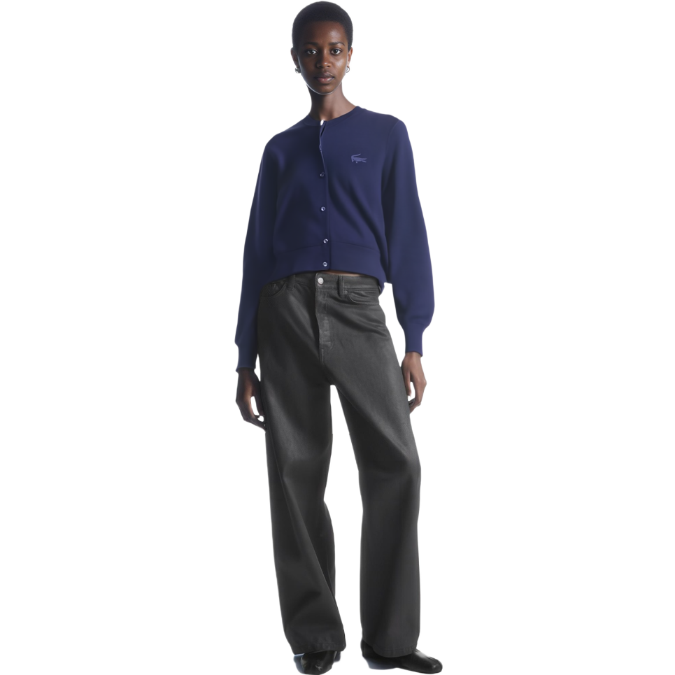 Purchase (W) LACOSTE Sweater Wol Warna Solid - Leher O Crew AF1020-131085