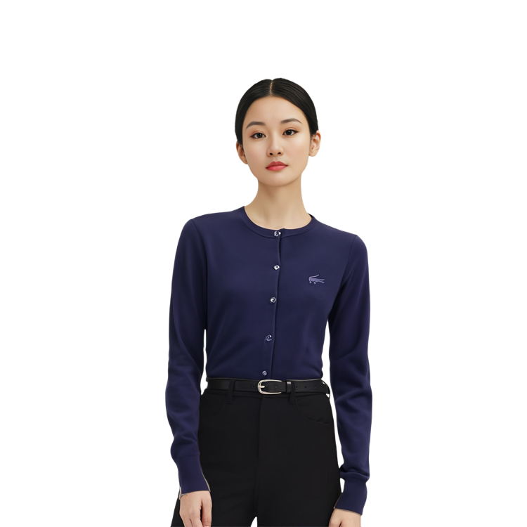 Details for (W) LACOSTE Sweater Wol Warna Solid - Leher O Crew AF1020-131085