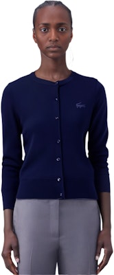 (W) LACOSTE Sweater Wol Warna Solid - Leher O Crew AF1020-131085 Sizing (W) LACOSTE Sweater Wol Warna Solid - Leher O Crew AF1020-131085