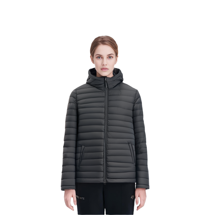 Purchase (W) LACOSTE Jaket Hoodie Bahan Katun Hitam dengan Resleting Depan BF8543-031