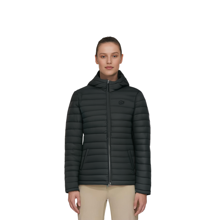 Details for (W) LACOSTE Jaket Hoodie Bahan Katun Hitam dengan Resleting Depan BF8543-031