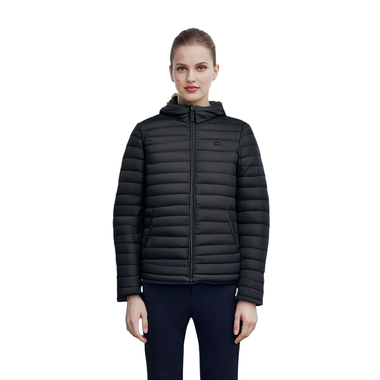 Cheap (W) LACOSTE Jaket Hoodie Bahan Katun Hitam dengan Resleting Depan BF8543-031