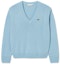 Order (Women) LACOSTE V-Neck Long Sleeve Cashmere Sweater Snow Blue AF0402