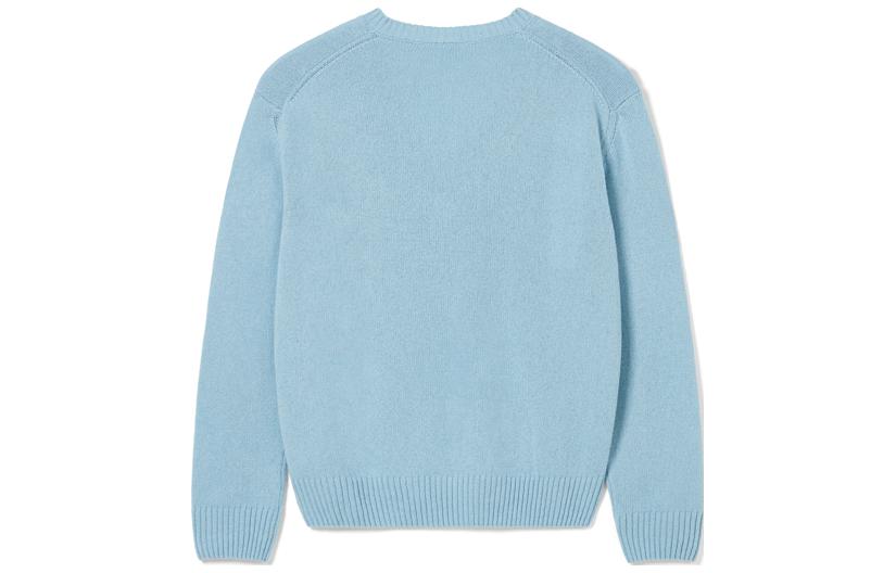 Lookbook (Women) LACOSTE  V-Neck Long Sleeve Cashmere Sweater Snow Blue AF0402