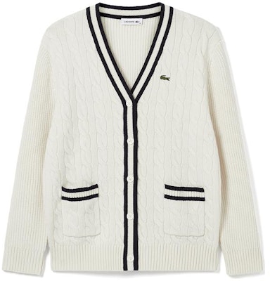 (W) 라코스테 V넥 스트라이프 니트 가디건 긴소매. AF9336 Purchase (W) 라코스테 V넥 스트라이프 니트 가디건 긴소매. AF9336