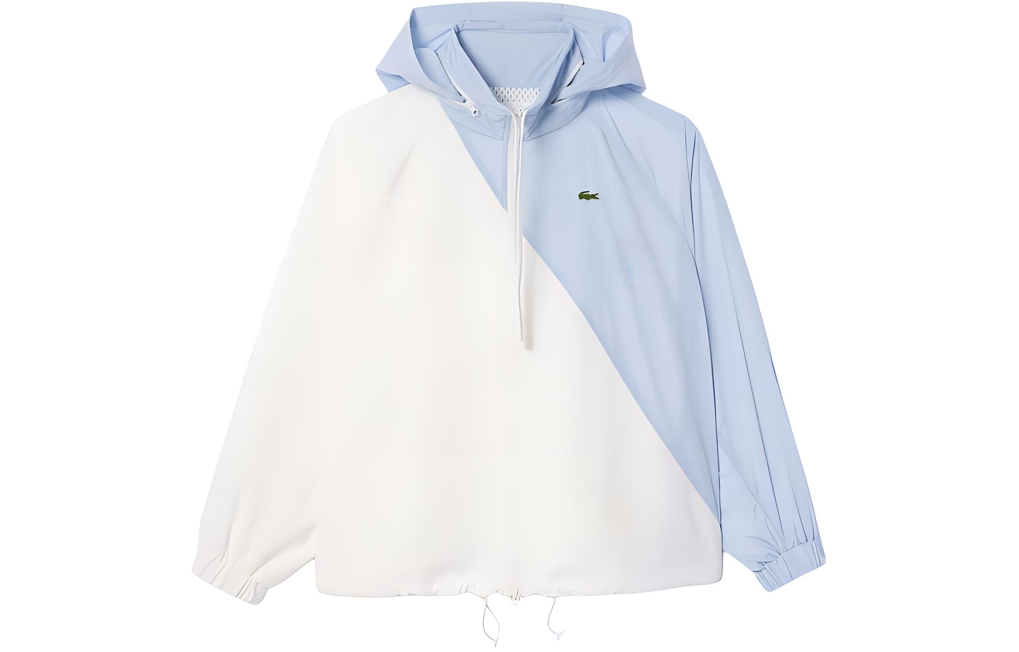 (Women) LACOSTE  White Colorblock Casual Jacket - Comfortable & Stylish. BF6949-IRQ