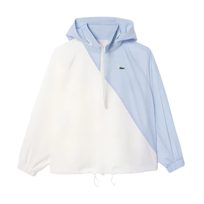 (Women) LACOSTE White Colorblock Casual Jacket - Comfortable & Stylish. BF6949-IRQ
