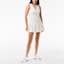 Lookbook (Women) LACOSTE White Striped V-Neck Sleeveless Pleated Short Dress. EF1031-7WJ