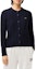 Shop (Women) LACOSTE Wool Blend Cable Knit Cardigan Blue - Slim Fit Long Sleeve Sweater. AF0904-L6L