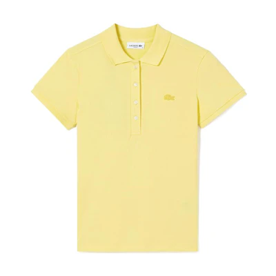 (Women) LACOSTE Yellow Embroidered Logo Short Sleeve Polo Shirt. PF5462-107