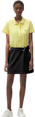 (Women) LACOSTE Yellow Embroidered Logo Short Sleeve Polo Shirt. PF5462-107 1