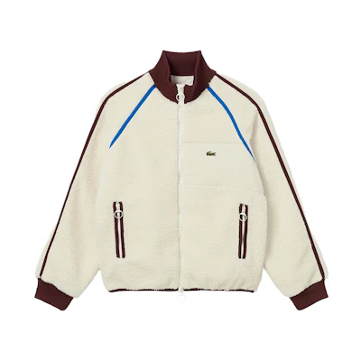 (Women) Lacoste Zip-Up High Neck Track Jacket Off-White. BF5832-PPI