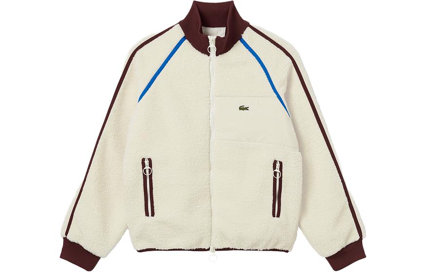 Order (W) Lacoste Jaket Track High Neck Resleting Off-White. BF5832-PPI