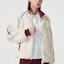 Shop (W) Lacoste Jaket Track High Neck Resleting Off-White. BF5832-PPI