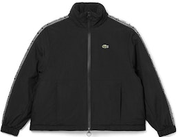 (Women) Lacoste Zip-Up Hooded Cotton Jacket Black. BF5860-031 (Women) Lacoste Zip-Up Hooded Cotton Jacket Black. BF5860-031