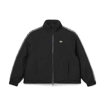 (Women) Lacoste Zip-Up Hooded Cotton Jacket Black. BF5860-031