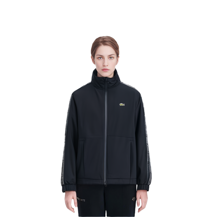 Details for (W) Lacoste Jaket Hoodie Ritsleting Katun Hitam. BF5860-031