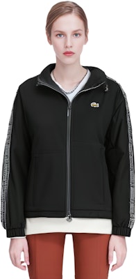 (W) Lacoste Jaket Hoodie Ritsleting Katun Hitam. BF5860-031 Cheap (W) Lacoste Jaket Hoodie Ritsleting Katun Hitam. BF5860-031