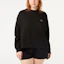 Shop (Women) Lacoste Black Crewneck Pullover Sweatshirt Long Sleeve SF5614-031