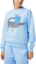 Lookbook (Women) Lacoste Blue Crewneck Sweatshirt with Animal Graphic SF7564-HBP