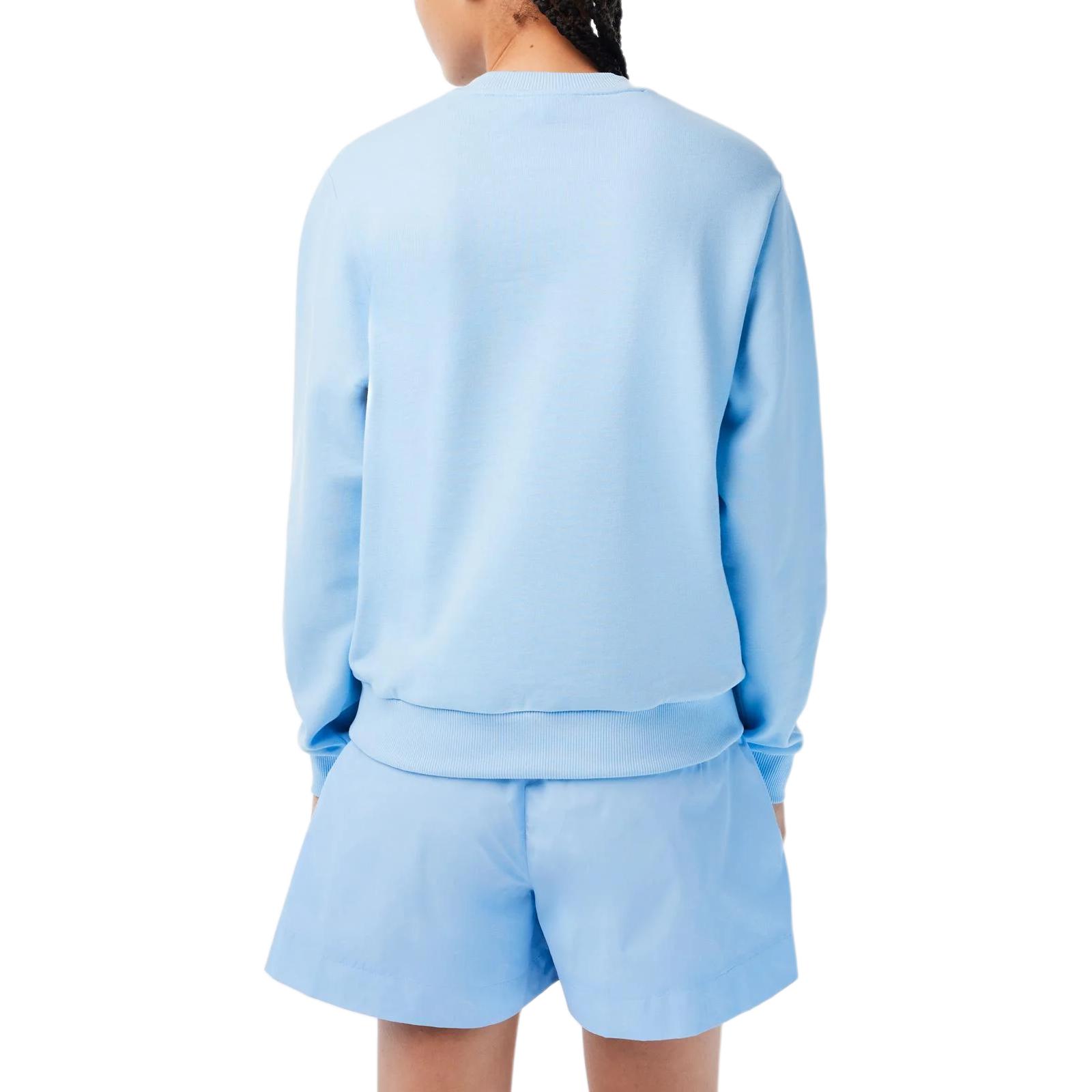 Shop (Women) Lacoste Blue Crewneck Sweatshirt with Animal Graphic SF7564-HBP