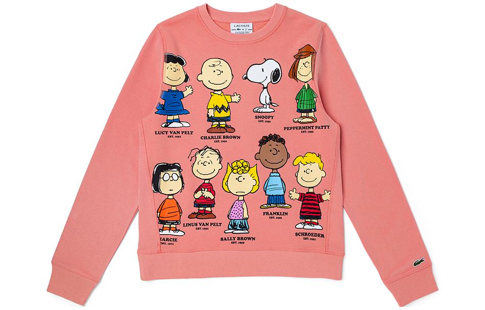 Order (Women) Lacoste Cartoon Print Crewneck Pullover Sweatshirt Pink SF8861-5MM