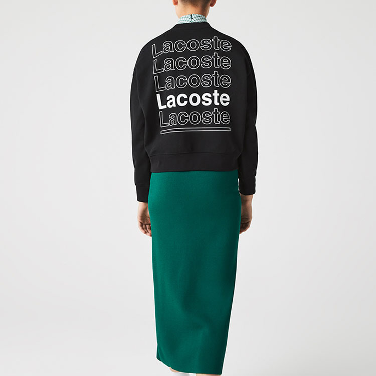 Shop (Women) Lacoste Casual Printed Crewneck Drop Shoulder Sweatshirt Sf712100031